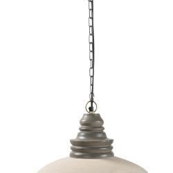 PDI 1272 1/Φ ΚΑΜΠΑΝΑ ΜΕΤΑΛΛΙΚΗ ΛΕΥΚΗ ΜΕ ΞΥΛΙΝΟ ΔΙΑΚ/ΚΟ ΣΤΗΝ ΑΝΑΡΤΗΣΗ 1xΕ-27