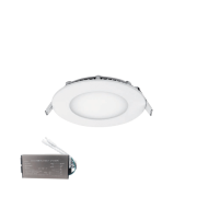 STELLAR LED ΠΑΝΕΛ ΣΤΡΟΓΓΥΛΟ ΧΩΝΕΥΤΟ 6W 2700K+ ΚΙΤ ΑΣΦΑΛΕΙΑΣ