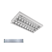 LENA-V ΜΕ LED (600MM) 2X9W 6400K ΧΩΝΕΥΤΟ 595X295mm ΜΕ ΜΠΛΟΚ