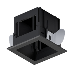 MODENA 1 MODULE RECESSED BOX WITH FRAME BLACK