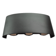 LED WALL LAMP 6X1W 4000K IP54 BLACK