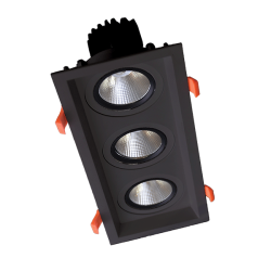 ΤΡΙΠΛΟ ΚΙΝΟΥΜΕΝΟ LED ΣΠΟΤ 3X15W 230V 3000K ΜΑΥΡΟ