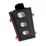 ΤΡΙΠΛΟ ΚΙΝΟΥΜΕΝΟ LED ΣΠΟΤ  3X15W 230V 4000K ΜΑΥΡΟ