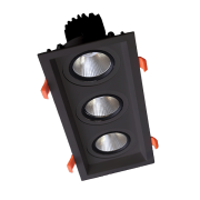 ΤΡΙΠΛΟ ΚΙΝΟΥΜΕΝΟ LED ΣΠΟΤ  3X15W 230V 4000K ΜΑΥΡΟ