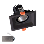 ΤΕΤΡΑΓΩΝΟ LED ΣΠΟΤ 30W 230V 3000K BL+ΚΙΤ ΑΣΦΑΛΕΙΑΣ