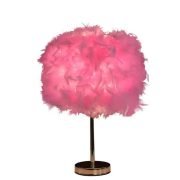 101433 Roma-Β Mini Feather Επιτραπέζιο Φωτιστικό με πούπουλο 1ΧΕ27 D23 Ροζ