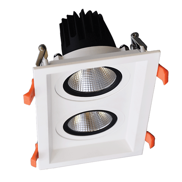 WH-174 ΔΙΠΛΟ ΚΙΝΟΥΜΕΝΟ LED ΣΠΟΤ 2X15W 230V 3000K ΛΕΥΚΟ - Image 1