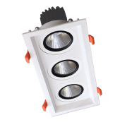 ΤΡΙΠΛΟ ΚΙΝΟΥΜΕΝΟ LED ΣΠΟΤ  3X15W 230V 3000K ΛΕΥΚΟ
