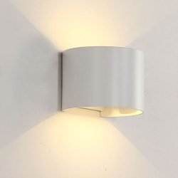 LED ΑΠΛΙΚΑ ΣΤΡΟΓΓΥΛΗ 2X5W 4000K IP54 ΛΕΥΚΗ
