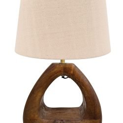 TLI 6339 40BG ΕΠΙΤΡΑΠΕΖΙΑ ΛΑΜΠΑ ΞΥΛΙΝΗ ΣΧΗΜΑ ΤΡΙΓΩΝΟ 1ΧΕ27