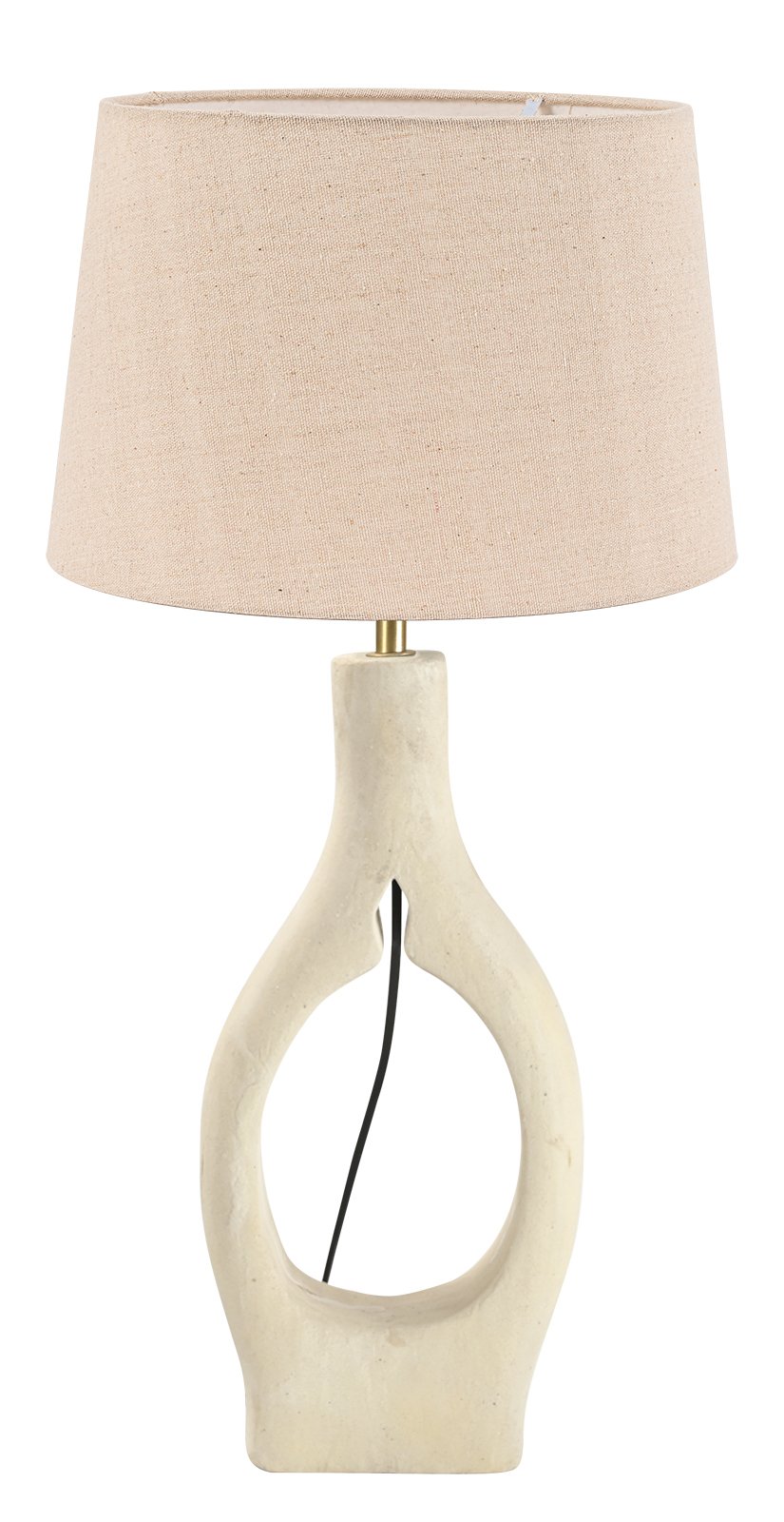 02631c4a0e-934f-8151-0454-018d9d558ea5 TLI 6336 40BG ΕΠΙΤΡΑΠΕΖΙΑ ΛΑΜΠΑ ΞΥΛΙΝΗ ΛΕΥΚΗ ΣΤΡΟΓΓΥΛΗ ΨΙΛΗ ΜΕ ΑΜΠΑΖΟΥΡ ΜΠΕΖ 1ΧΕ27 - Image 1