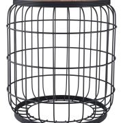 TBH-07 BK ΤΡΑΠΕΖΑΚΙ ΜΑΥΡΟ ΚΙΟΥΡΤΟΣ ΠΛΕΓΜΑ ΜΕ ΞΥΛΟ