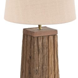 TLI 6348 40BG ΕΠΙΤΡΑΠΕΖΙΑ ΛΑΜΠΑ ΜΑΚΡΟΣΤΕΝΗ ΑΠΟ ΑΝΑΚΥΚΛΩΜΕΝΟ ΞΥΛΟ ΜΕ ΑΜΠΑΖΟΥΡ ΜΠΕΖ 1ΧΕ27