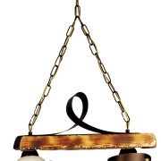 PDA 132-2  WH 2/Φ ΡΑΓΑ-ΞΥΛΟ ΣΚΟΥΡΙΑ ΛΕΥΚΟ ΓΥΑΛΙ 2ΧΕ27