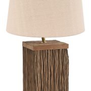 TLI 6347 40BG ΕΠΙΤΡΑΠΕΖΙΑ ΛΑΜΠΑ ΤΕΤΡΑΓΩΝΗ ΑΠΟ ΑΝΑΚΥΚΛΩΜΕΝΟ ΞΥΛΟ ΜΕ ΑΜΠΑΖΟΥΡ ΜΠΕΖ 1ΧΕ27