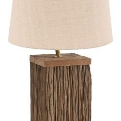 TLI 6347 40BG ΕΠΙΤΡΑΠΕΖΙΑ ΛΑΜΠΑ ΤΕΤΡΑΓΩΝΗ ΑΠΟ ΑΝΑΚΥΚΛΩΜΕΝΟ ΞΥΛΟ ΜΕ ΑΜΠΑΖΟΥΡ ΜΠΕΖ 1ΧΕ27