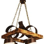 PDA 134-4 WH 4/Φ ΞΥΛΙΝΟ ΤΕΤΡΑΓΩΝΟ ΛΕΥΚΟ ΓΥΑΛΙ 4ΧΕ27