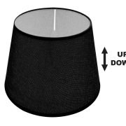 SPC 20 BK (d20-15-H15) ΚΑΠΕΛΟ ΜΑΥΡΟ ΥΦΑΣΜΑ UP/DOWN