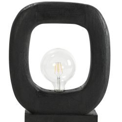 TLI 6329 BK ΕΠΙΤΡΑΠΕΖΙΑ ΛΑΜΠΑ ΜΑΥΡΗ ΞΥΛΟ ΤΕΤΡΑΓΩΝΗ  1XE27