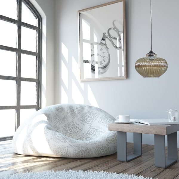 02-0332 Heronia Κρεμαστό Φωτιστικό RIGATO 1ΧΕ27 Fume - Image 2