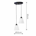 Κρεμαστό Φωτιστικό Ακρυλικό Λευκό 2XΕ27 1 jpg