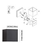 100705 CUBE LED Απλίκα 6W Up Down με Ρυθμιζόμενες Μοίρες 3000K jpg