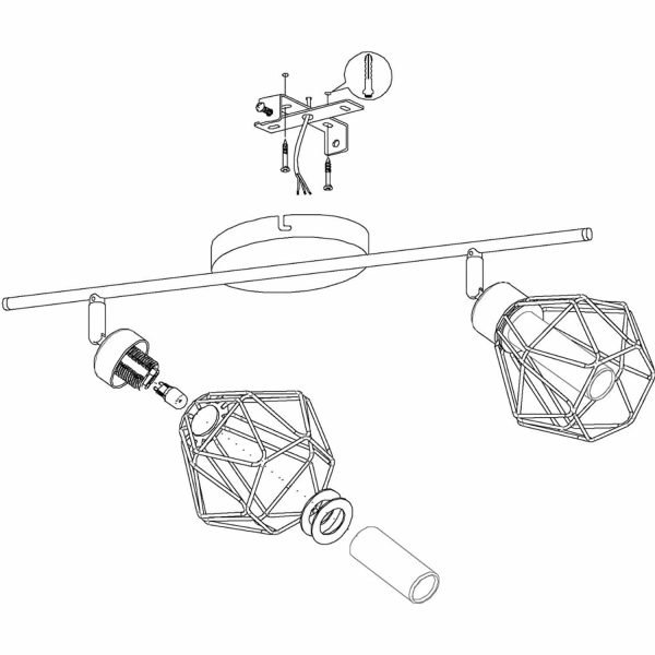EGLO Zapata Διπλό Σποτ G9 95546 1 jpg