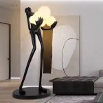 F9101 Ebon Sphere Art Decoration Series Minimal Φωτιστικό Δαπέδου 3 jpg