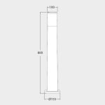 FUMAGALLI Κολωνάκι Κήπου E27 LED AMELIA IP55 H800mm 1 jpg