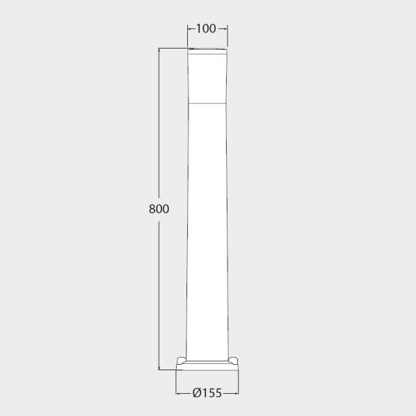 FUMAGALLI Κολωνάκι Κήπου E27 LED AMELIA IP55 H800mm 1 jpg