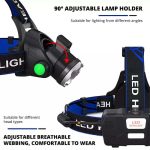 LED Super bright Φακός Κεφαλής Zoomable T6 4 jpg
