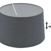 SPC 35 PT Ε14-Ε27 (d35-30-H20) ΚΑΠΕΛΟ ΓΚΡΙ ΣΚΟΥΡΟ ΥΦΑΣΜΑ UP- DOWN