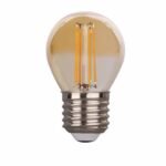 100172 Filament G45 Γλομπάκι LED Ε27 2 Watt Amber Γυαλί (Αντιγραφή)