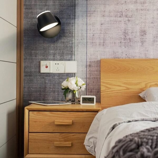 100424 Mason Μεταλλική Απλίκα LED 6W Λευκό Ημέρας 4000K Μαύρο - Image 2