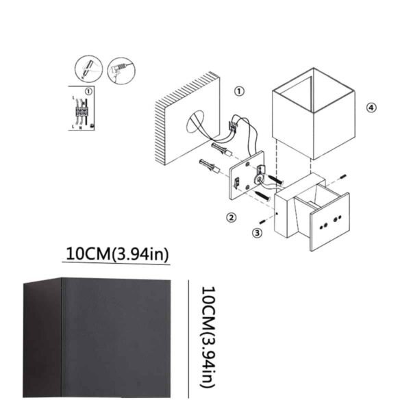 100705 ROTH Φωτιστικό Τοίχου Up & Down LED 2x6W – Θερμό Λευκό 3000K | Απλίκα Εσωτερικού & Εξωτερικού Χώρου IP44 - Image 3