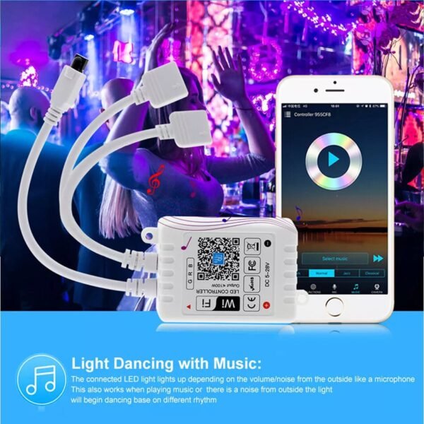 100857 Ασύρματος WiFi LED RGB Controller Smart Home με IR & 2 Εξόδους – 12-24V / 288W – Συμβατός με Alexa & Google Home - Image 2