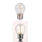 100879 Filament G45 Γλομπάκι LED Ε27 2 Watt διαφανές γυαλί - Image 2