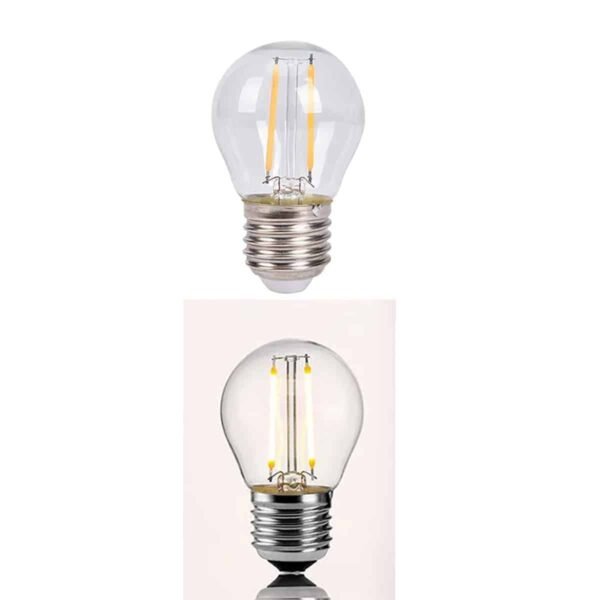 100879 Filament G45 Γλομπάκι LED Ε27 2 Watt διαφανές γυαλί - Image 2