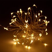 100LED Αδιάβροχα Λαμπάκια μπαταρίας Θερμό Λευκό