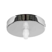 101283 Επιτοίχια Στρογγυλή Ροζέτα - Βάση για 1 Κρεμαστό Φωτιστικό - Φ10 x Υ2cm Ασημί