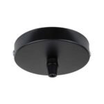 101283 Επιτοίχια Στρογγυλή Ροζέτα - Βάση για 1 Κρεμαστό Φωτιστικό - Φ10 x Υ2cm Μαύρο