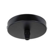 101283 Επιτοίχια Στρογγυλή Ροζέτα - Βάση για 1 Κρεμαστό Φωτιστικό - Φ10 x Υ2cm Μαύρο