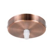 101283 Επιτοίχια Στρογγυλή Ροζέτα – Βάση για 1 Κρεμαστό Φωτιστικό – Φ10 x Υ2cm Χάλκινο