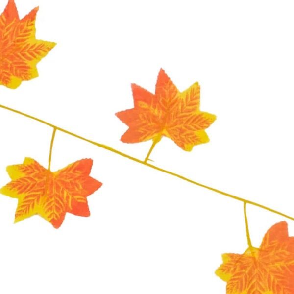 101427 Τεχνητό Φυτό Διακοσμητική Γιρλάντα με 30 Πορτοκαλί Φύλλα Σφενδάμης - Image 2