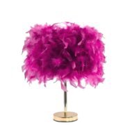 101433 Roma-Β Mini Feather Επιτραπέζιο Φωτιστικό με πούπουλο 1ΧΕ27 D23 Φούξια