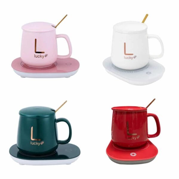 101434 Κούπα Με Θερμαινόμενη Βάση 380ml Ροζ - Image 4