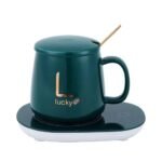 101434 Κούπα Με Θερμαινόμενη Βάση 380ml Πράσινο