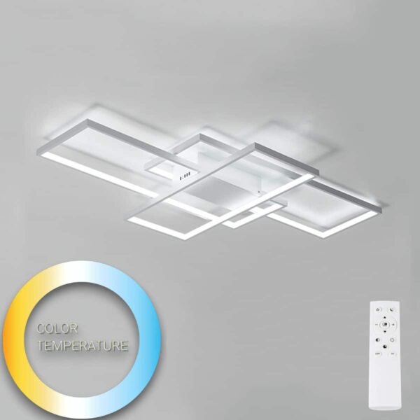 101490WH QUATTRO LED Φωτιστικό Κρεμαστό οροφής 108W 8640Lm CCT Dimmable με χειριστήριο - Image 2