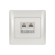 RHYME RJ11+RJ45 ΛΕΥΚΟ ΜΕΤΑΛΛΙΖΕ