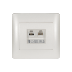 RHYME RJ11+RJ45 ΛΕΥΚΟ ΜΕΤΑΛΛΙΖΕ